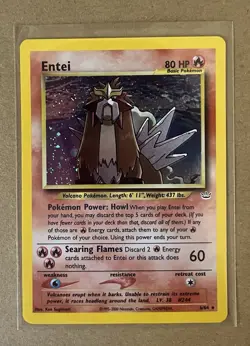 Entei 6/64 Holo Rare Neo Revolution Volcano Pokemon Card - Image 1