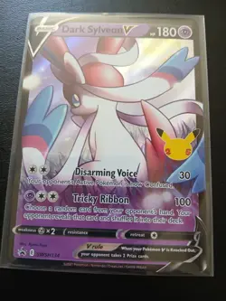 Pokemon Dark Sylveon v SWSH134 Black Star Promos Holo Card 2021 - Image 1