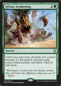 MTG - Sylvan Awakening - Dominaria - NM, English Magic FLAT RATE SHIP - Image 1