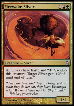 4x Firewake Sliver Light Play, English Time Spiral MTG Magic - Image 1