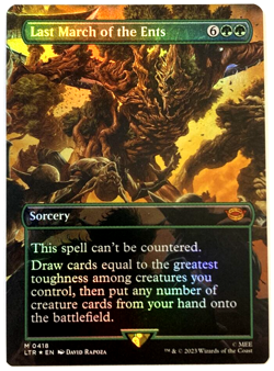 MTG Last March of the Ents *FOIL BORDERLESS* The Lord of the Rings 0418 NM - Image 1
