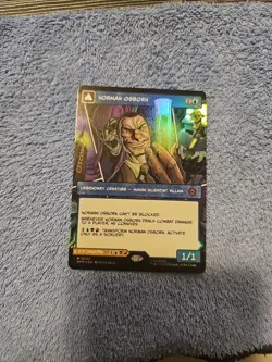 1x FOIL BORDERLESS Norman Osborn / Green Goblin mtg Marvel's Spider-Man NM 0220 - Image 1