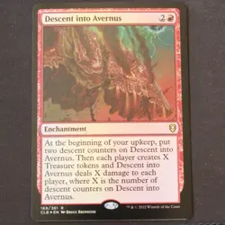 Descent into Avernus FOIL 169 MTG Commander Legends Baldur's Gate CLB Rare NM - Image 1