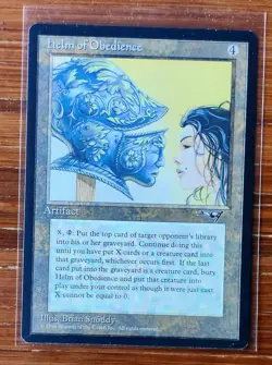 MTG Magic the Gathering Helm of Obedience Alliances NM/MT Unplayed See Pics - Image 1