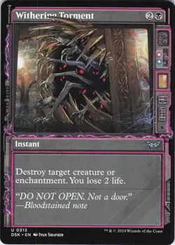 MTG Withering Torment (Showcase) (313) | NM | Duskmourn: House of Horror {DSK} - Image 1