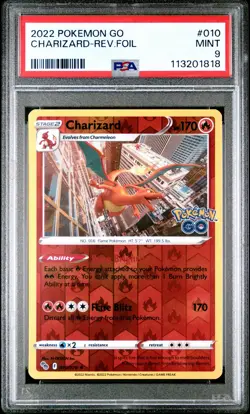 2022 Pokemon Charizard - Pokemon Go - 010/078 - PSA 9 MINT - Image 2
