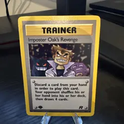 1st Edition Imposter Oak's Revenge 76/82 Team Rocket Pokemon - Image 1