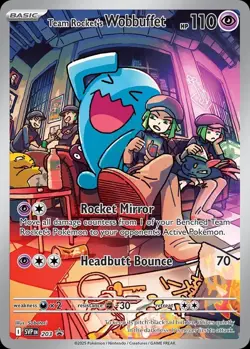 Pokemon TCG Team Rocket's Wobbufet Black Star Promo 203 Holo Promo - Image 1