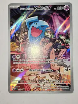Pokemon TCG Team Rocket's Wobbufet Black Star Promo 203 Holo Promo - Image 2