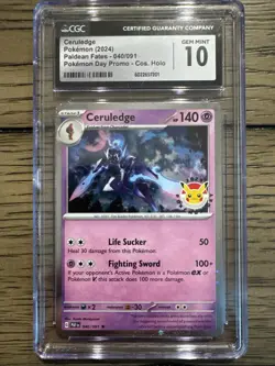 Ceruledge 040/091 Pokemon Day 2024 Stamp Holo Rare Promo CGC 10 Gem Mint Swirl - Image 1