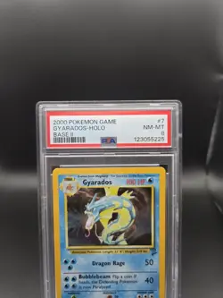 Gyarados 7/130 Pokemon TCG Base Set 2 Holo Rare PSA 8 - Image 2