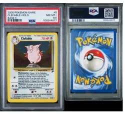 2000 Pokemon Clefable 5/130 Base Set 2 Holo PSA 8.5 - Image 3