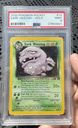 2000 Pokemon Rocket 14 Dark Weezing-Holo PSA 9 14/82 - Image 1