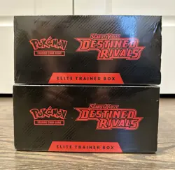 Lot Of 2 Pokemon TCG Scarlet & Violet Destined Rivals Elite Trainer Box ETB NEW - Image 5