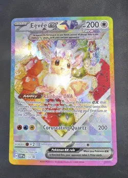 2025 Pokemon SVP Prismatic Evolutions Eevee EX 174 Black Star Promo - Image 1