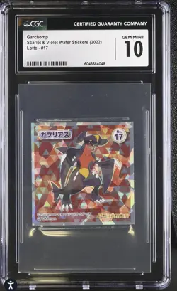 Garchomp CGC 10 Lotte 17 Pokemon Wafer Sticker Seal Japan POP 3 - Image 1