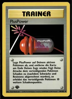 1999 Pokemon Classic - Base Set 1st Edition GERMAN PlusPower Trainer #84 - Image 1