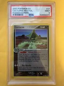 Pokemon Cacturne 27/108 EX Power Keepers Reverse Holo Stamp - Image 1