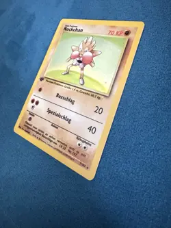 Pokemon Hitmonchan Nockchan Base Set 1st Edition German 7/102 Holo Rare Mint - Image 3