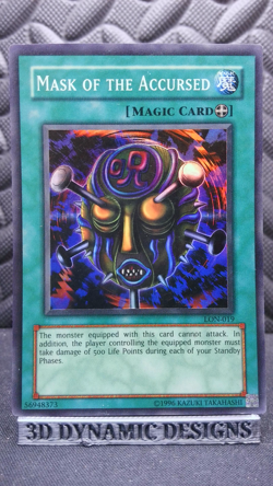 | Yugioh Mask of the Accursed LON-019 Super Rare Labyrinth Of Nightmare NM/VLP | - Image 1