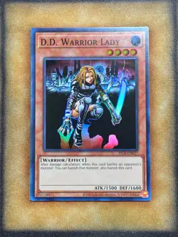 Yugioh D.D. Warrior Lady DCR-EN027 Super Rare 25th Anniversary NM - Image 1