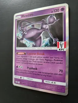 KFC Mewtwo 184/SM-P Indonesian Exclusive Promo Pokemon Card Near Mint - Image 4