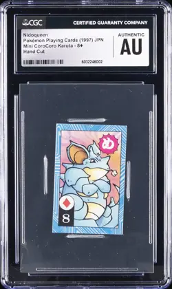 1997 POKEMON PLAYING CARDS JPN #8 OF DIAMONDS NIDOQUEEN CGC AUTHENTIC - Image 1