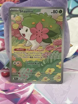 Pokemon TCG Shaymin Holo Card 185/182 Illustration Rare, 2025 Destined Rivals - Image 1