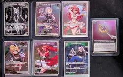 Hololive TCG Holo Card Lot - Fubuki, Shion, Miko, Reine, Ollie, Choco - Image 1