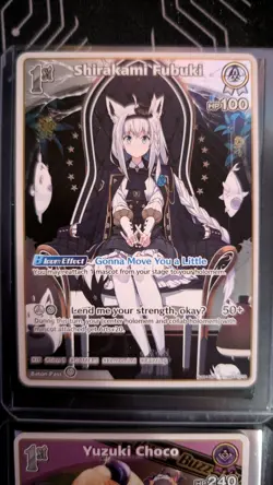 Hololive TCG Holo Card Lot - Fubuki, Shion, Miko, Reine, Ollie, Choco - Image 2