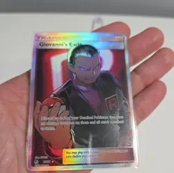 Pokemon Giovanni's Exile Hidden Fates Holo Card 67/68 Full Art Ultra - Image 2