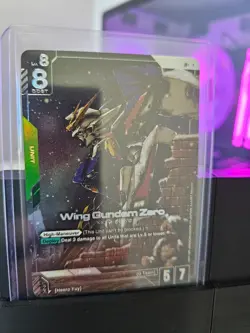 Wing Gundam Zero Gundam TCG GD01-024 LR+ Holofoil NEWTYPE RISING trading cards - Image 2