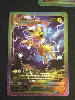 Pokemon TCG Card Fan Art lot of 3 bundle. Rainbow Flareon Jolteon Espeon Vmax GX - Image 3