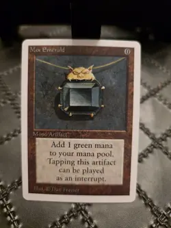 *P R 0 X Y* Mtg Magic The Gathering Mox Emerald Trading Card *P R 0 X Y* - Image 1