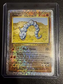 Pokemon Legendary Collection Onix 84/110 Reverse Holo Card HP/DMG - Image 1