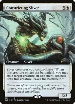 Constricting Sliver (Extended Art) -Foil Light Play MTG Secret Lair - Image 1