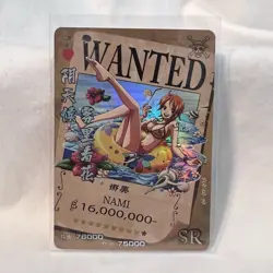 ONE PIECE Anime NAMI Trading Card Wanted Bounty Poster SR Holo - Image 1