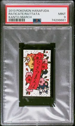 Pokemon Raticate & Rattata Rare Pokemon Hanafuda Card TCG - PSA 9 Mint - Image 1