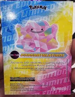 Ditto Cracked Ice Holo Blue Pokedex Card Limited Edition Flash Box Hit - Image 2