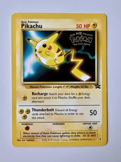 Pokemon TCG Pikachu First Movie Promo 1999 Card Black Star Promo - Image 1