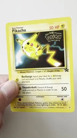 Pokemon TCG Pikachu First Movie Promo 1999 Card Black Star Promo - Image 2