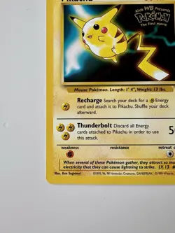 Pokemon TCG Pikachu First Movie Promo 1999 Card Black Star Promo - Image 5