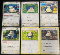 Snorlax Pokemon TCG Collection From 6 Different Art/Set English Cards NM Holo - Image 1