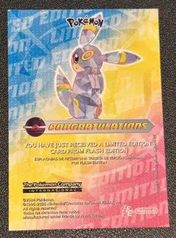 Umbreon Cracked Ice Holo Blue Pokedex Card Limited Edition Flash Box Hit - Image 2