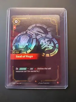 Riftbound TCG League Of Legends Origins Epic Seal of Rage 040/298 NM Card - Image 1