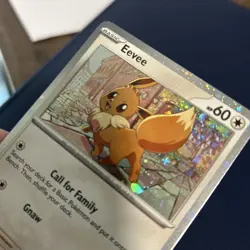2025 Pokemon Black Star Promo #200 Eevee COSMOS HOLO Card NEAR MINT - Image 3