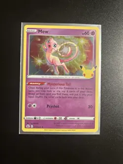 Pokemon TCG Mew Celebrations Holo Rare Card 011/025 Near Mint/Mint Condition - Image 1