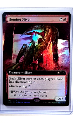 MTG Magic the Gathering Secret Lair Drop Extended Art Foil #640 Homing Sliver - Image 1