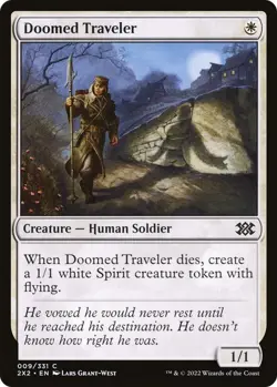 NM Foil Doomed Traveler, Double Masters, Magic the Gathering, 9 - Image 1