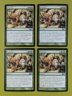 Overrun x4 Magic 2012 M12 4x Magic the Gathering MTG - Image 1